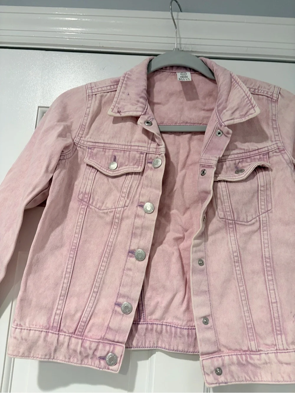 H&M &Denim Kids Pink Denim Jean Jacket Size 9/10